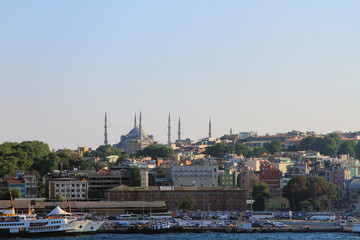 Mosque and city on hill. Istanbul, Turkey