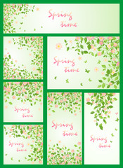 Spring templates with apple-tree