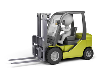 Man on the forklift truck