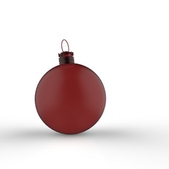 Christmas ball ornaments on white background