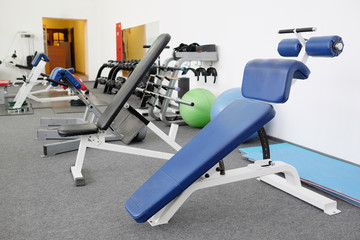 Obraz na płótnie Canvas Gym apparatus in a gym hall