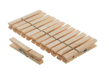 Wooden clothespins