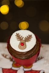 Cupcake reindeer decoration