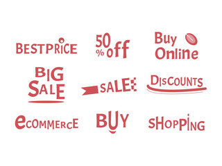 Buy and shopping design for web and banners