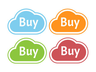 Colors clouds with buy word