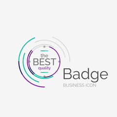 Thin line neat design logo, premium quality stamp