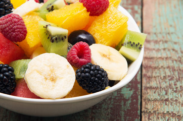 fresh healthy fruit salad 