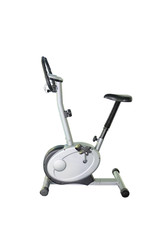 exercise bicycle under the white background