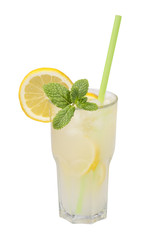 Lemonade in a glass isolated