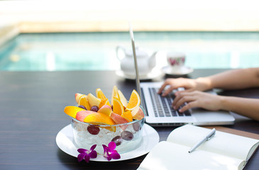 Business people working at home