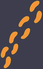 Orange Footsteps