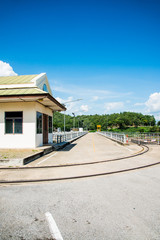 Rail Way and Site Office on Mae Ping Ton Lang Dam