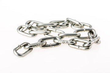 Obraz premium closeup chain on white background