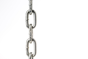 closeup  chain  on white background