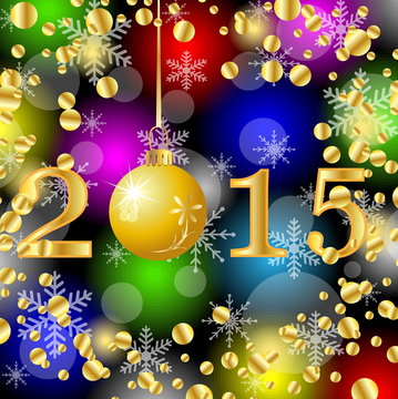 numbers 2015 on a christmas bright background