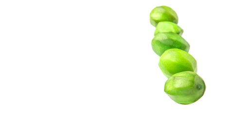 Pickled mango fruit over white background