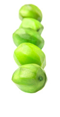 Pickled mango fruit over white background