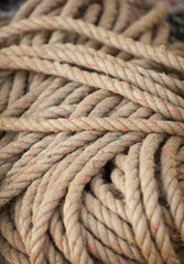 Fototapeta na wymiar Rope made from natural fibers