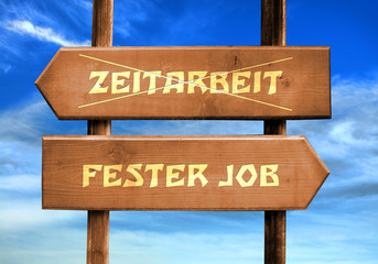 Strassenschild 29 - Fester Job