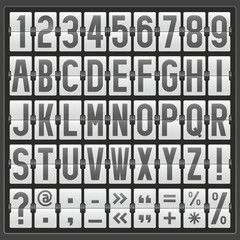 vector alphabet of mechanical panel