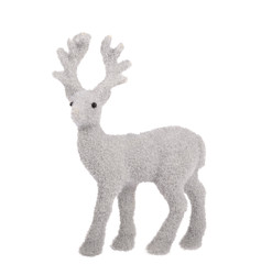 grey deer toy isolated on white