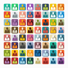 Fototapeta premium Flat design: office people