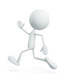 White character with run