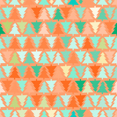 seamless background with Christmas trees