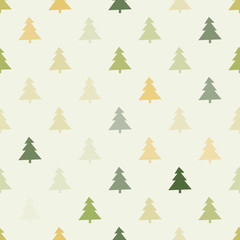 seamless background with Christmas trees
