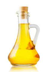 Bottle with fragrant yellow oil