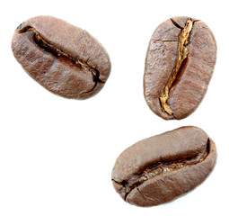 coffee beans isolated on white background