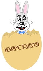 easter eggs with rabbit