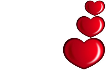 red valentines hearts
