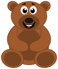 Teddy sitting smiling