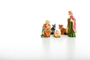 The Holy Family in a Christmas Crib