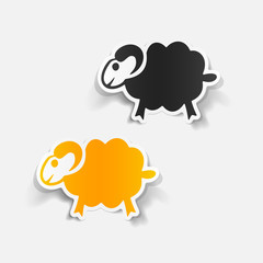 realistic design element: sheep