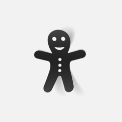 realistic design element: gingerbread man