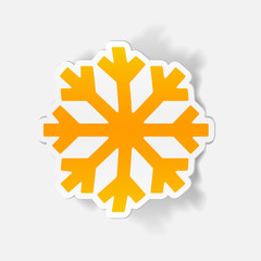 realistic design element: snowflake