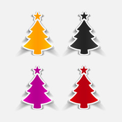 realistic design element: christmas tree
