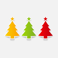 realistic design element: christmas tree