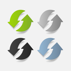 realistic design element: arrow recycling