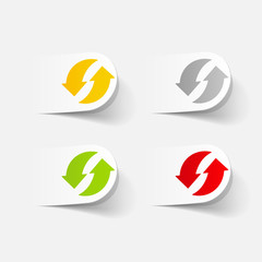 realistic design element: arrow recycling