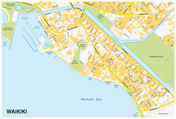 waikiki street map