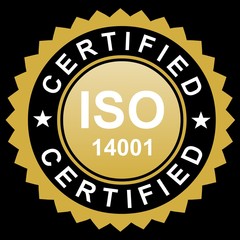 ISO certified gold emblem