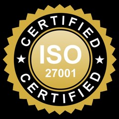 ISO certified gold emblem