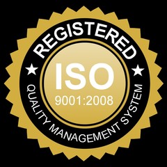 ISO certified gold emblem