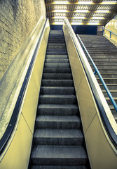 Empty escalator
