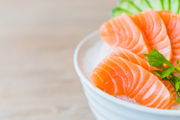 Salmon sashimi