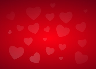 Valentine's day background with hearts