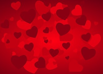 Valentines day background with hearts